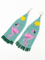 Flamingo Saçak Küpe - Görsel 3