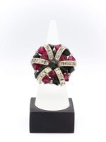 Rondelalı Kristalli Yüzük - Görsel 2