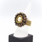 İncili Çek Kristalli Yüzük