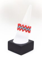 Zikzak Kırmızı Miyuki Yüzük