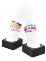 7'li Kalpli Kum Boncuk Yüzük (7 Renk Tek Paket)