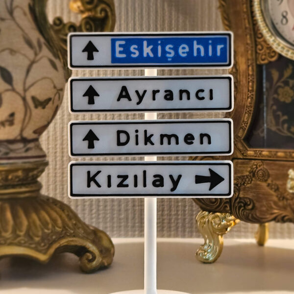 Kızılay Tabelası Masa Süsü - Viral Ankara Akımı Masanızda