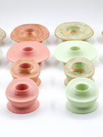 Yaldızlı Gestalt 2'li Şamdan Mumluk + 2 Adet Mum (Seçenekli) - Görsel 2