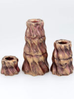 Dekoratif 3'lü Eskitme Şamdan Mumluk Seti (Seçenekli) - Görsel 11