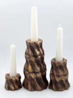 Dekoratif 3'lü Eskitme Şamdan Mumluk Seti (Seçenekli) - Görsel 3